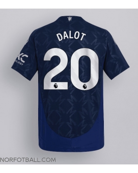 Billige Fotballdrakt Manchester United Diogo Dalot #20 Replika Bortedrakt 2024-25 Kortermet